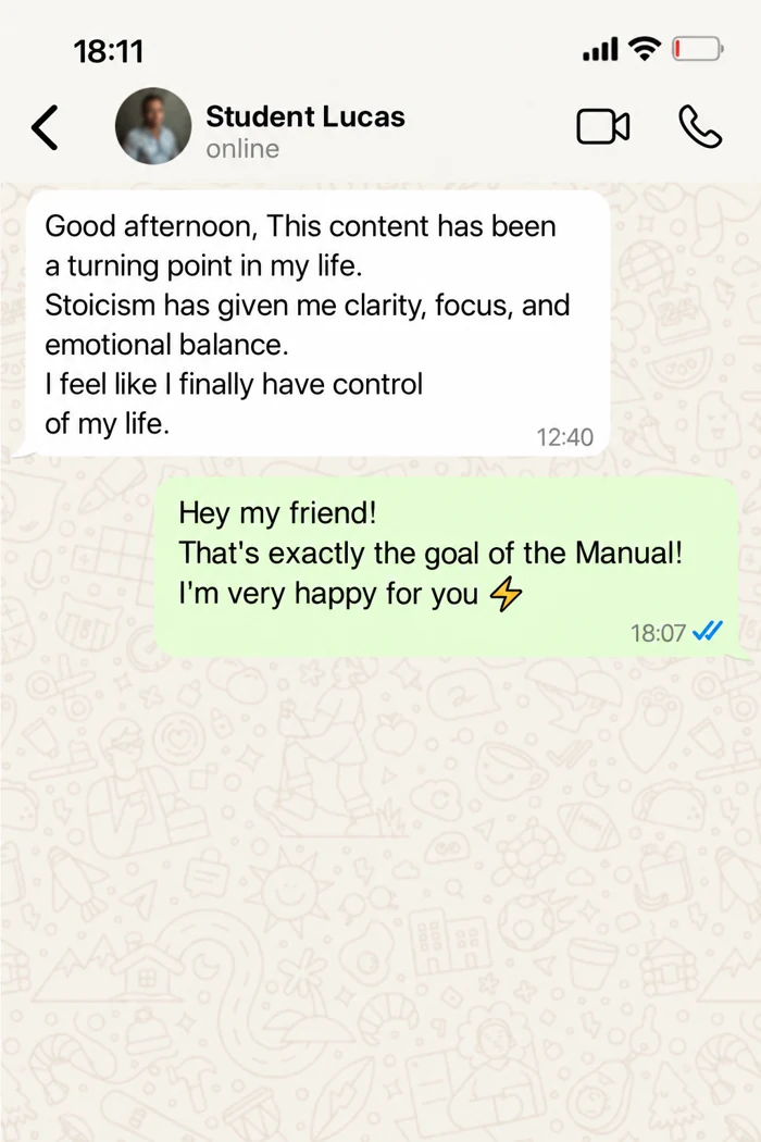 Student feedback supplied with the Stoicism Manual, image 2