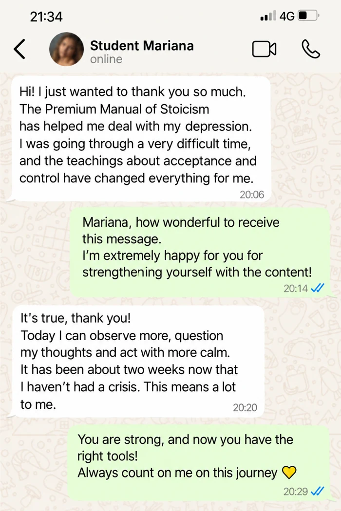 Student feedback supplied with the Stoicism Manual, image 3