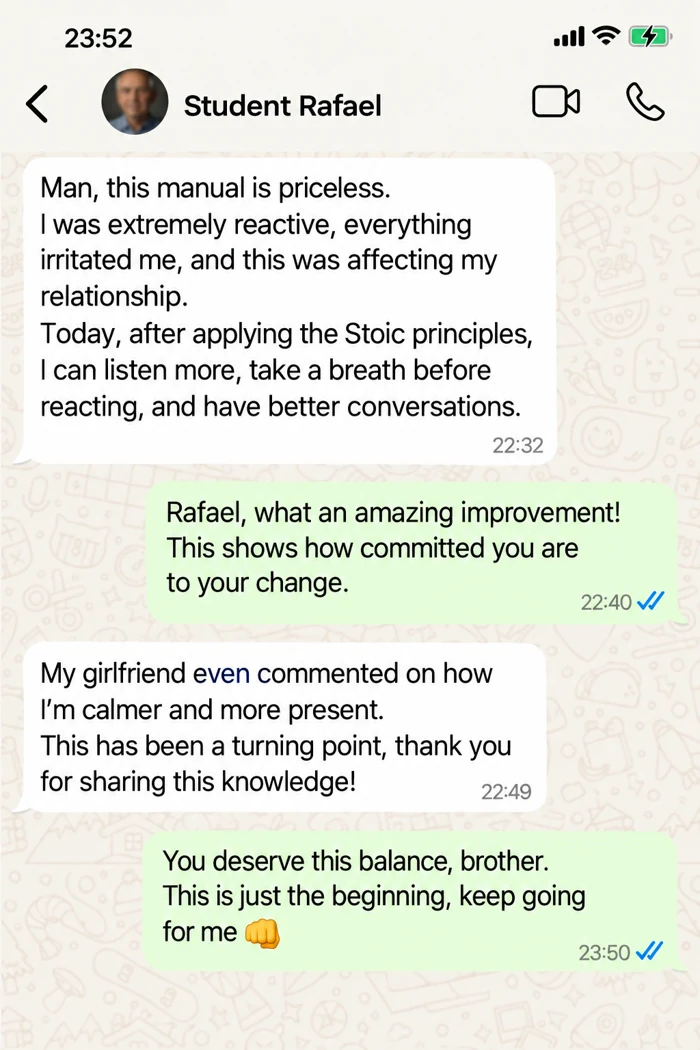 Student feedback supplied with the Stoicism Manual, image 4